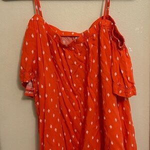 Orange Women's Off-the-Shoulder Blouse